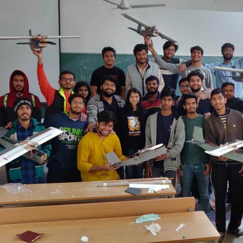 Students Celebrating completion of building rc planes 
